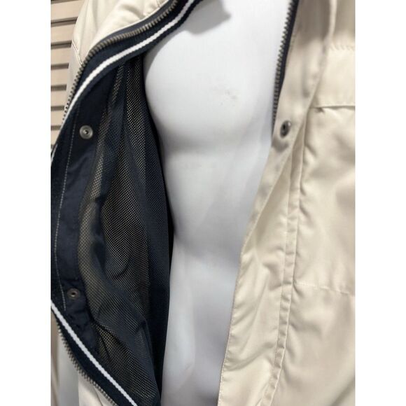 Nautica Sportswear Zip/Snap Up Jacket Beige Collared Lined Windbreaker Size XL - Picture 4 of 10